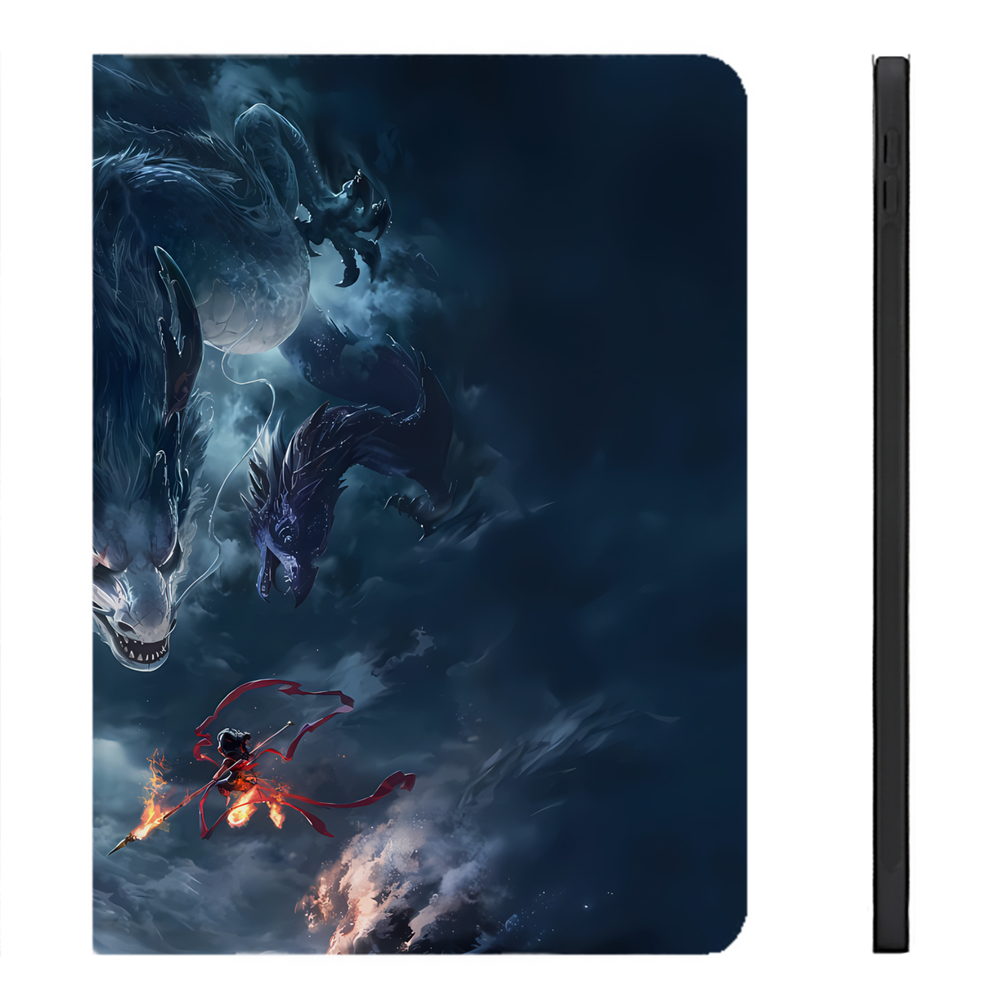 （画像用） Ne Zha 2 ナタ 魔童の大暴れ IPadケース ペンホルダー付き ブックスタイルデザイン